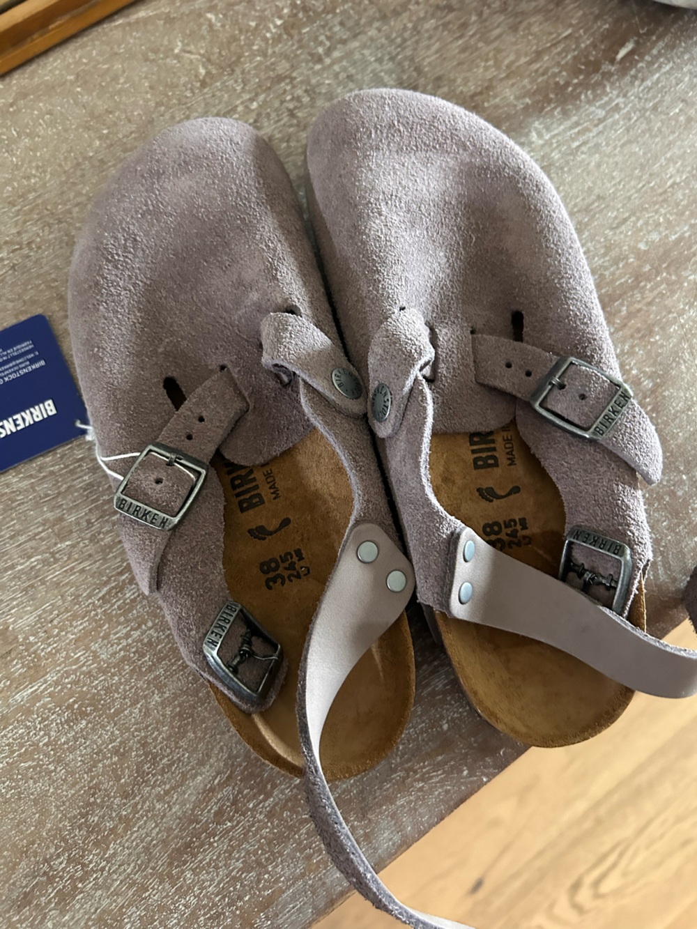 New Birkenstock Tokio Clogs Faded Purple Suede - Picture 6 of 7